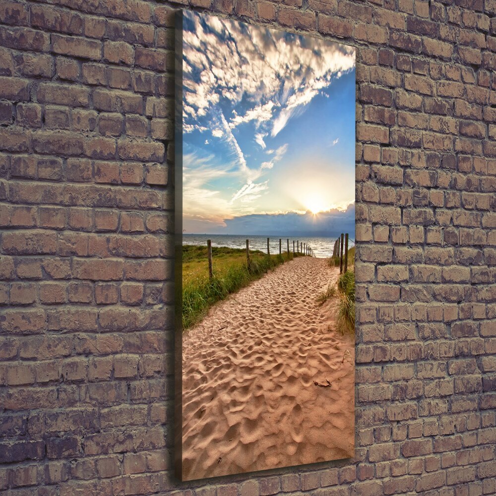 Picture canvas print Path to the beach