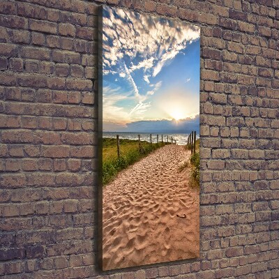 Picture canvas print Path to the beach