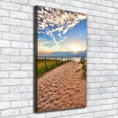 Picture canvas print Path to the beach