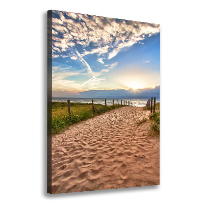 Picture canvas print Path to the beach