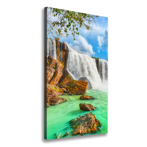 Picture canvas print Waterfall