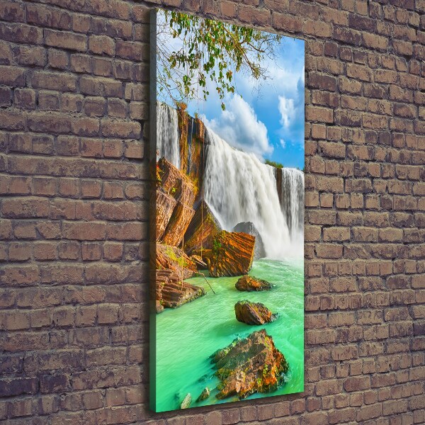 Picture canvas print Waterfall