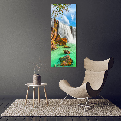 Picture canvas print Waterfall