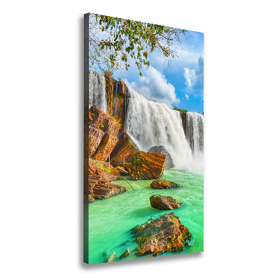 Picture canvas print Waterfall