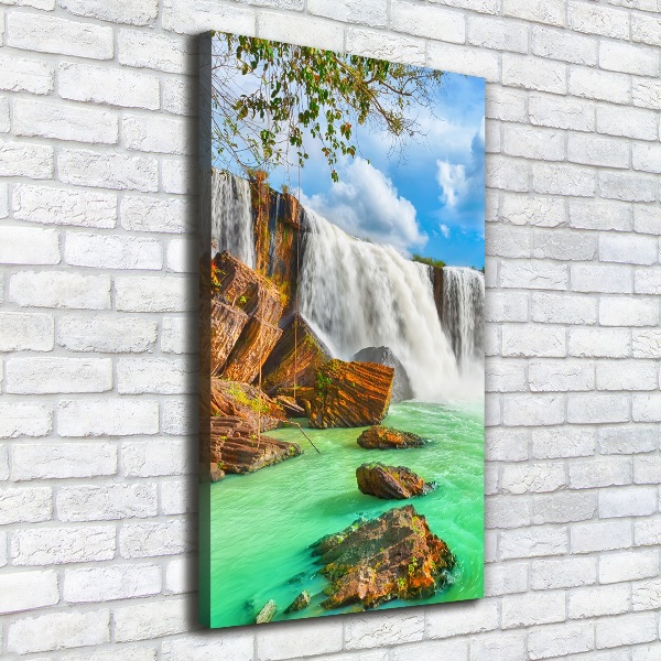 Picture canvas print Waterfall