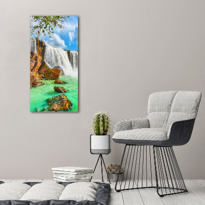 Picture canvas print Waterfall