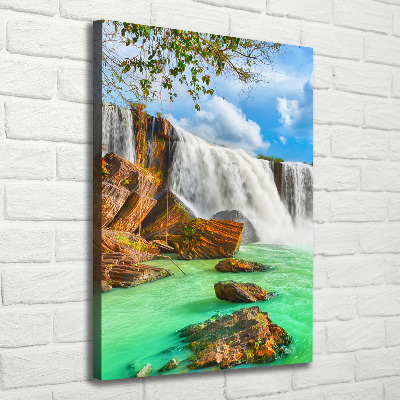 Picture canvas print Waterfall