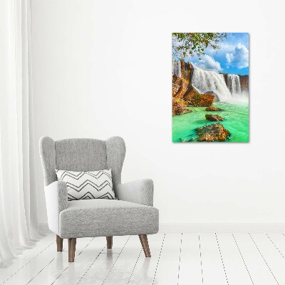 Picture canvas print Waterfall