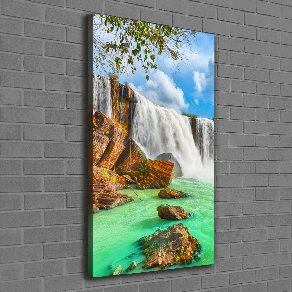 Picture canvas print Waterfall