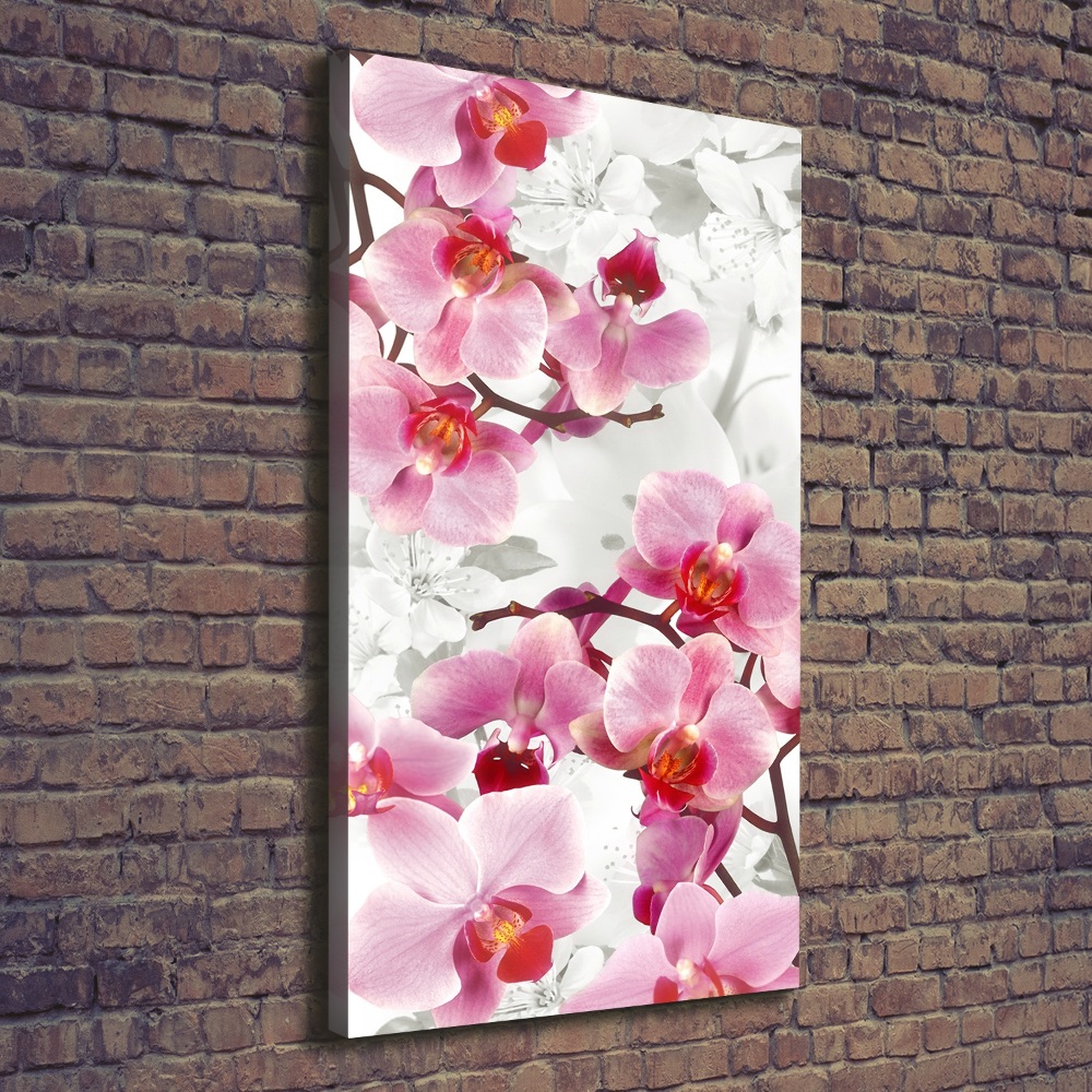 Canvas wall art Pink orchid