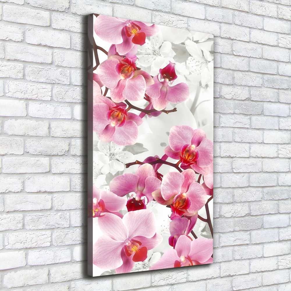 Canvas wall art Pink orchid