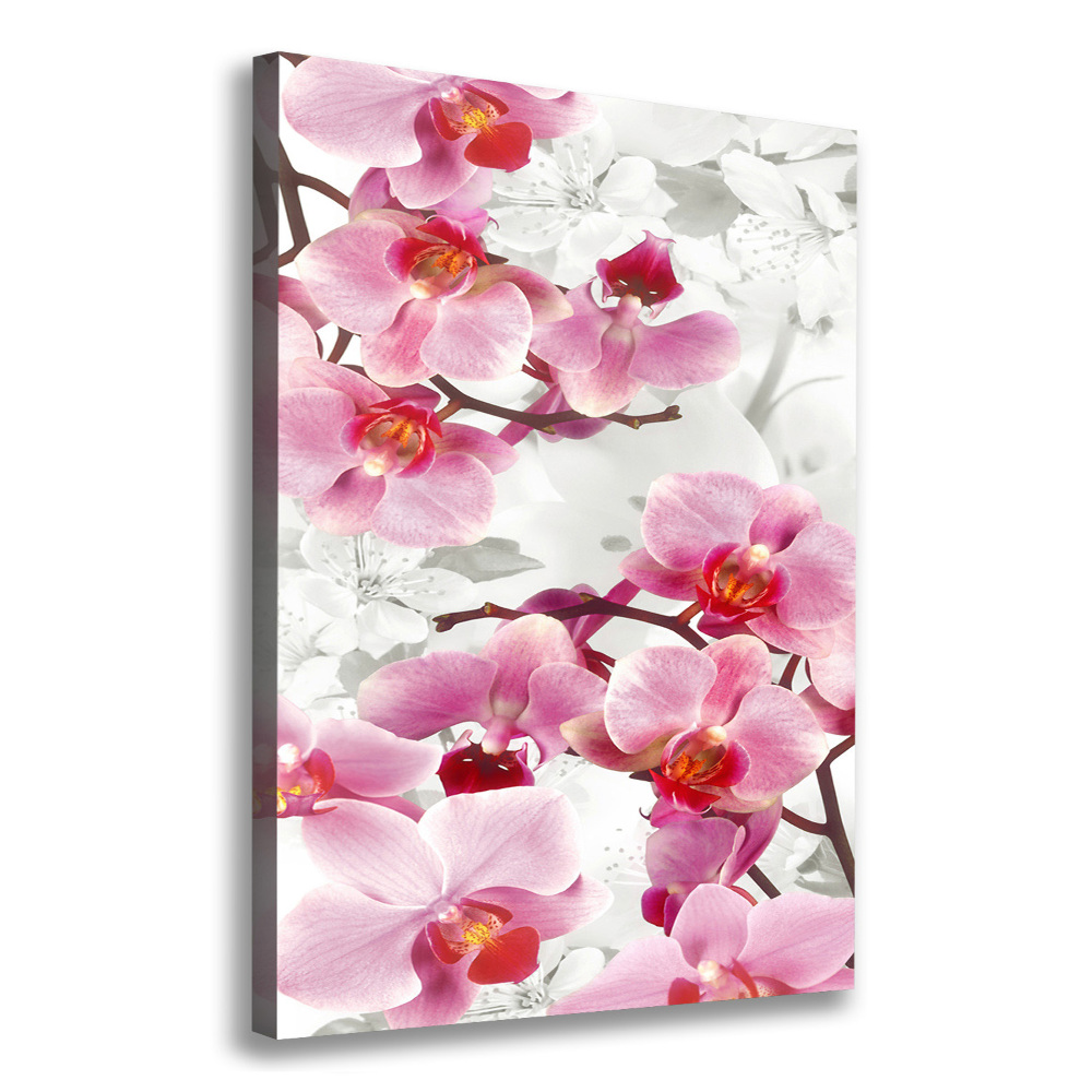 Canvas wall art Pink orchid