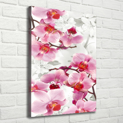 Canvas wall art Pink orchid