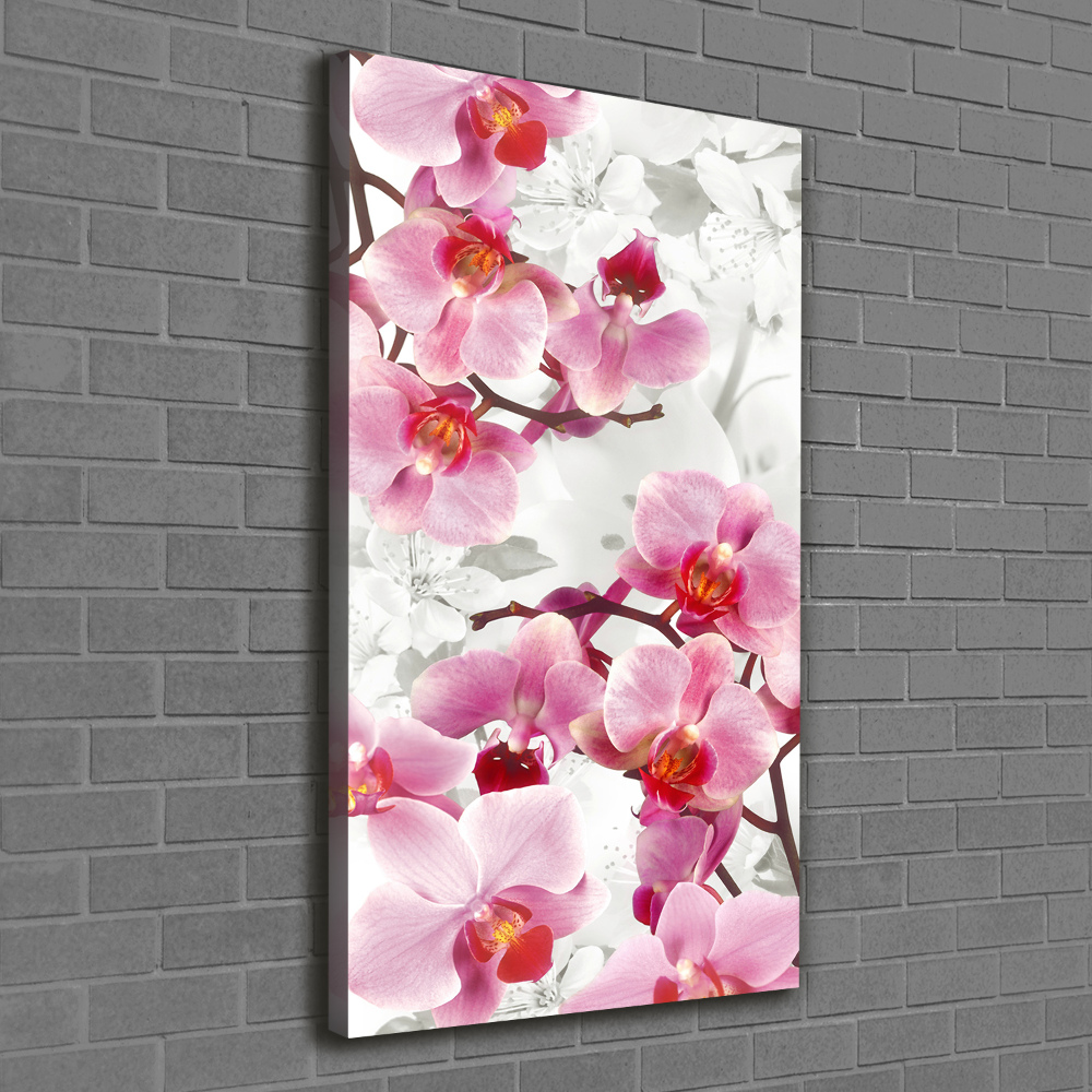 Canvas wall art Pink orchid