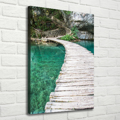 Picture canvas print Plitwickie lakes