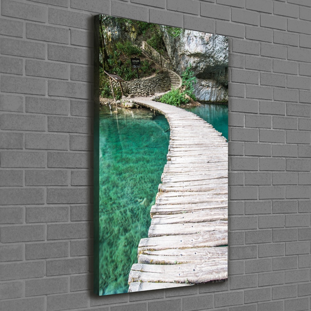 Picture canvas print Plitwickie lakes