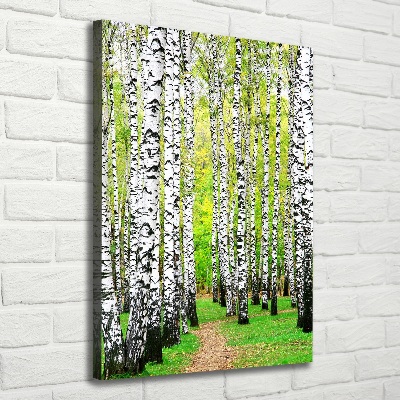 Wall canvas art Birch forest