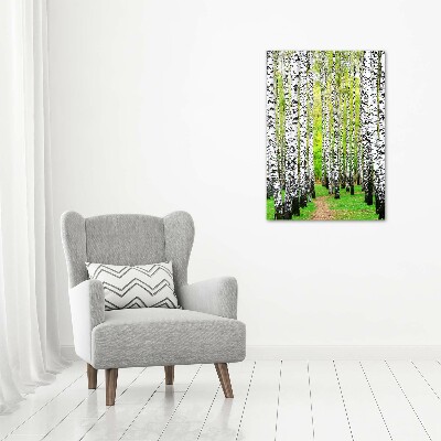 Wall canvas art Birch forest