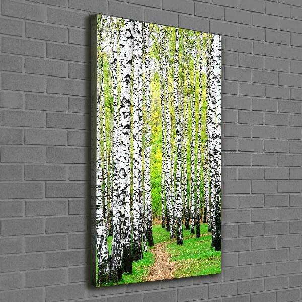 Wall canvas art Birch forest