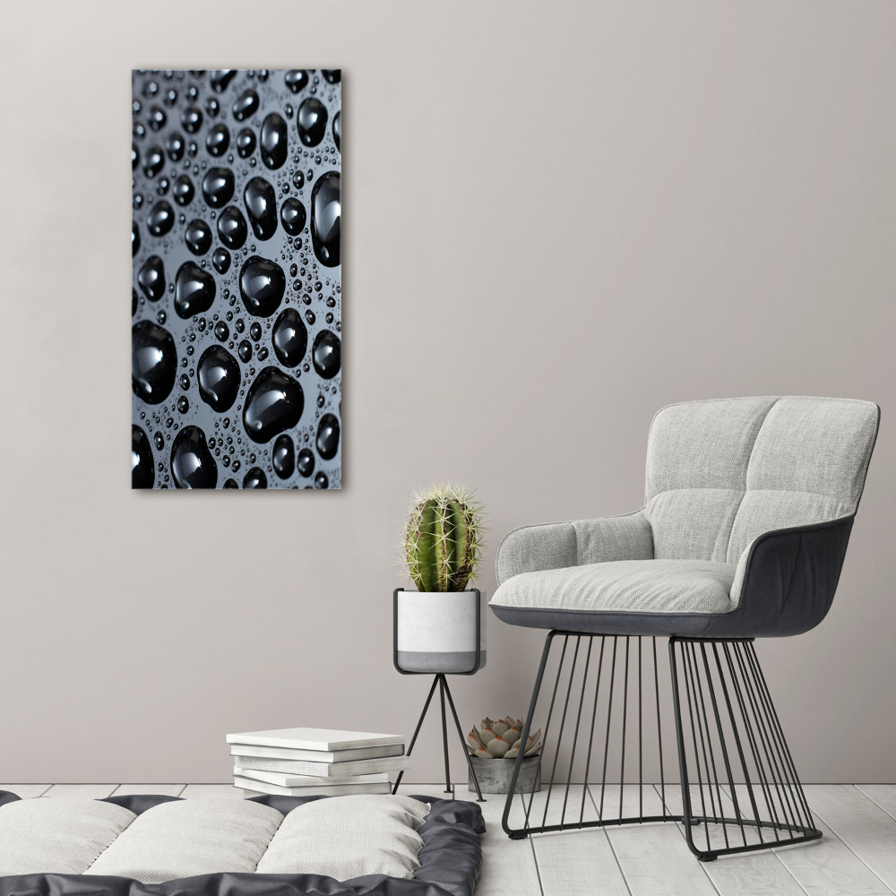 Canvas wall art Drops of water