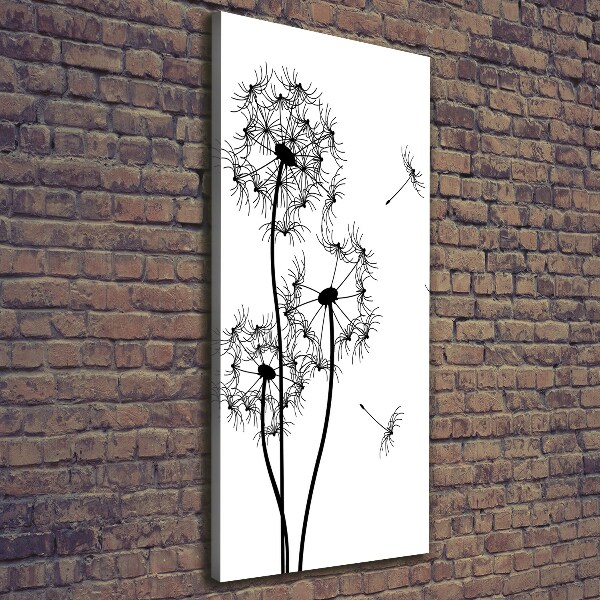 Wall art canvas large dandelions