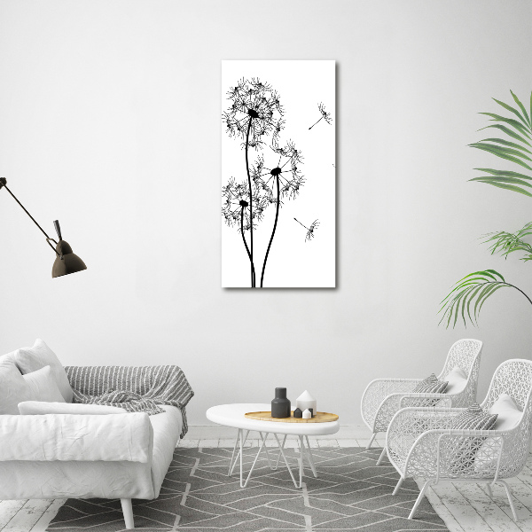 Wall art canvas large dandelions