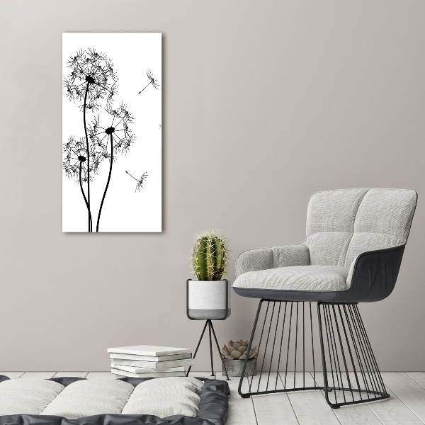 Wall art canvas large dandelions