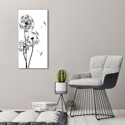 Wall art canvas large dandelions