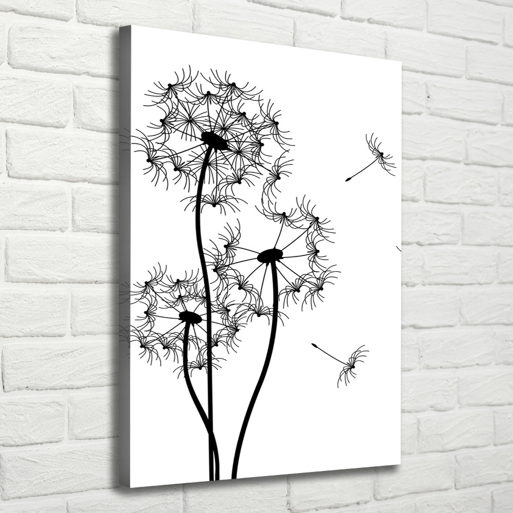 Wall art canvas large dandelions