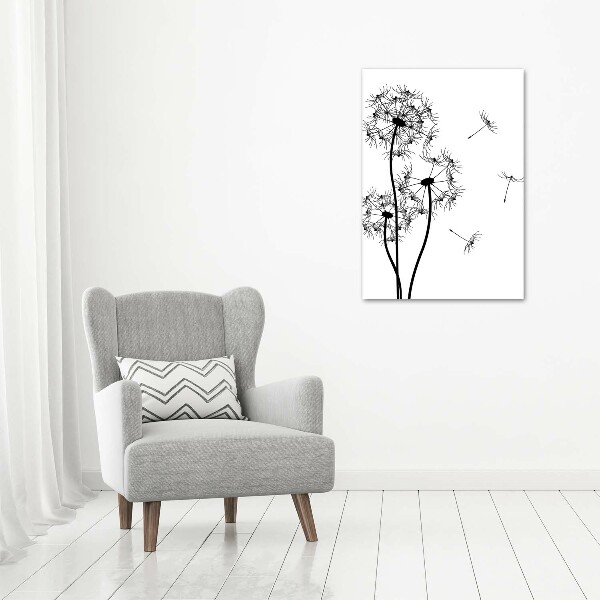 Wall art canvas large dandelions