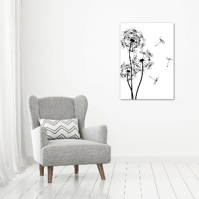 Wall art canvas large dandelions