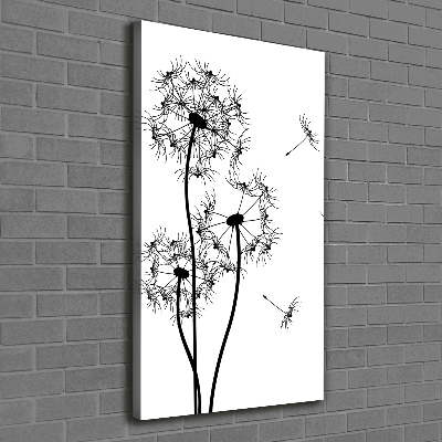 Wall art canvas large dandelions