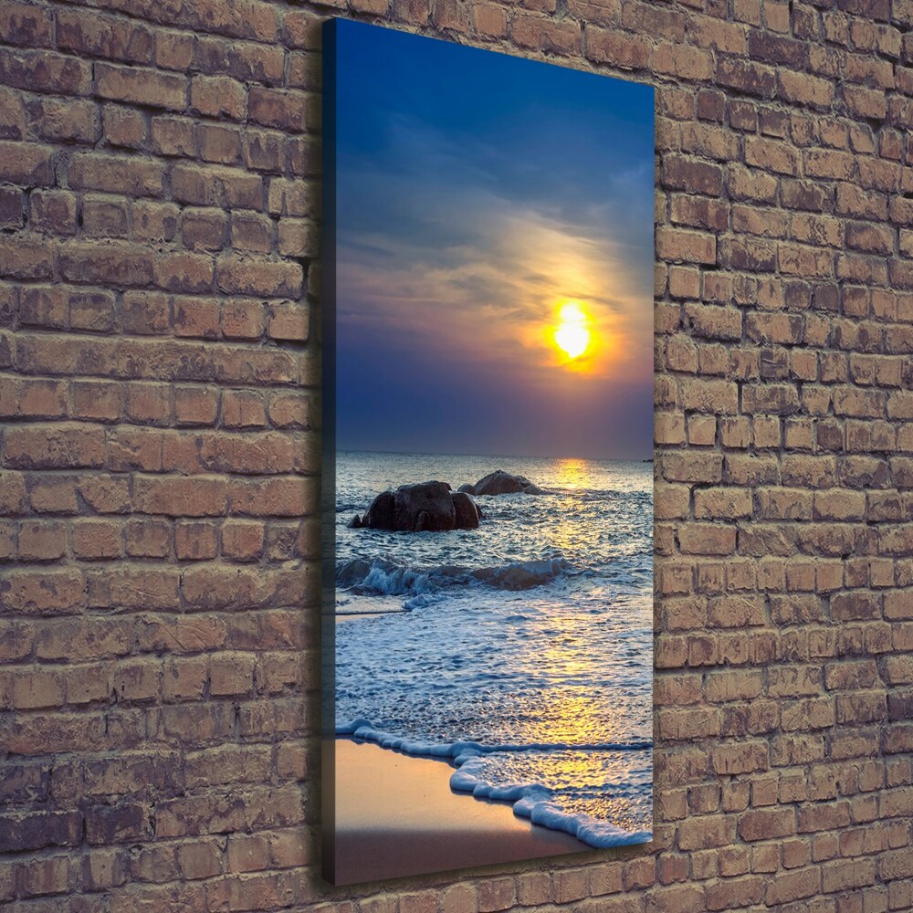 Wall canvas art Sunset beach