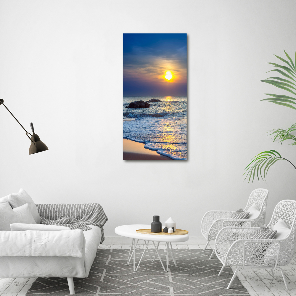 Wall canvas art Sunset beach