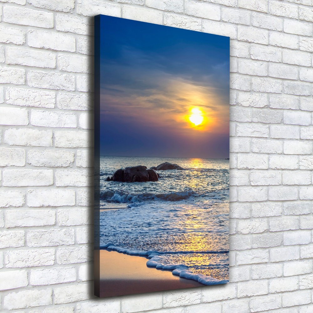 Wall canvas art Sunset beach