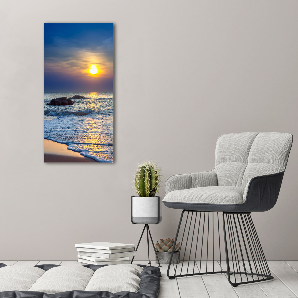 Wall canvas art Sunset beach