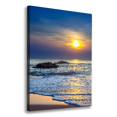 Wall canvas art Sunset beach