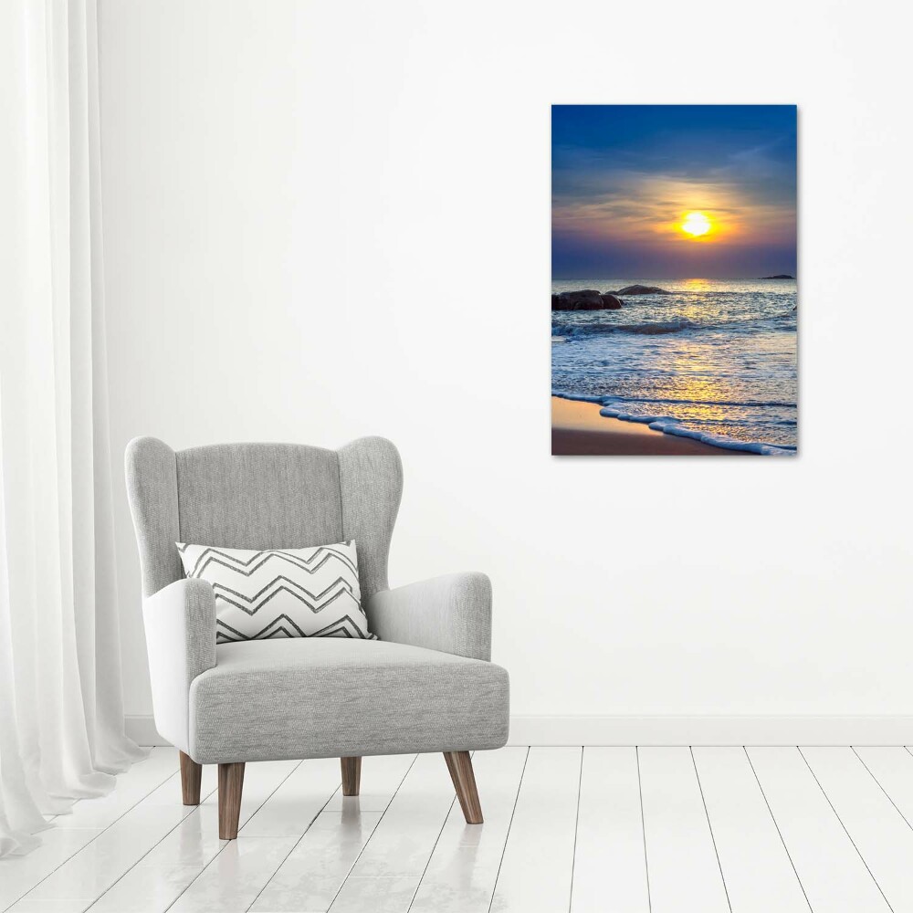 Wall canvas art Sunset beach