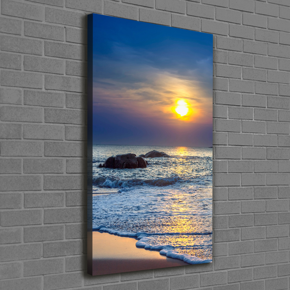 Wall canvas art Sunset beach