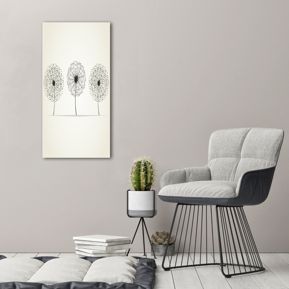 Large canvas wall art dandelions