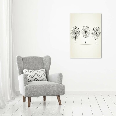 Large canvas wall art dandelions