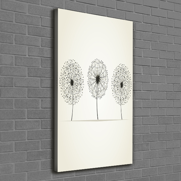 Large canvas wall art dandelions