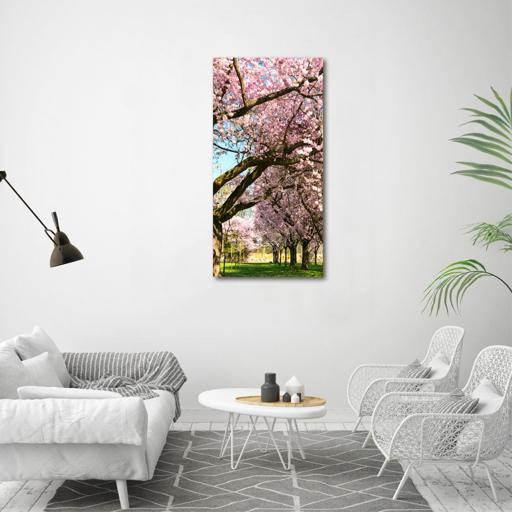 Canvas wall art Cherry trees