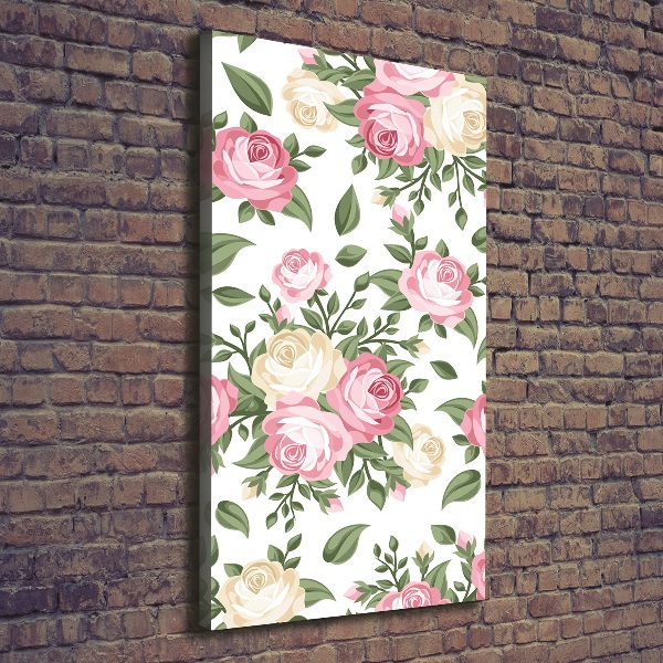 Wall art canvas large Roses