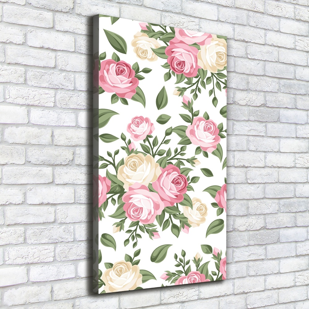 Wall art canvas large Roses