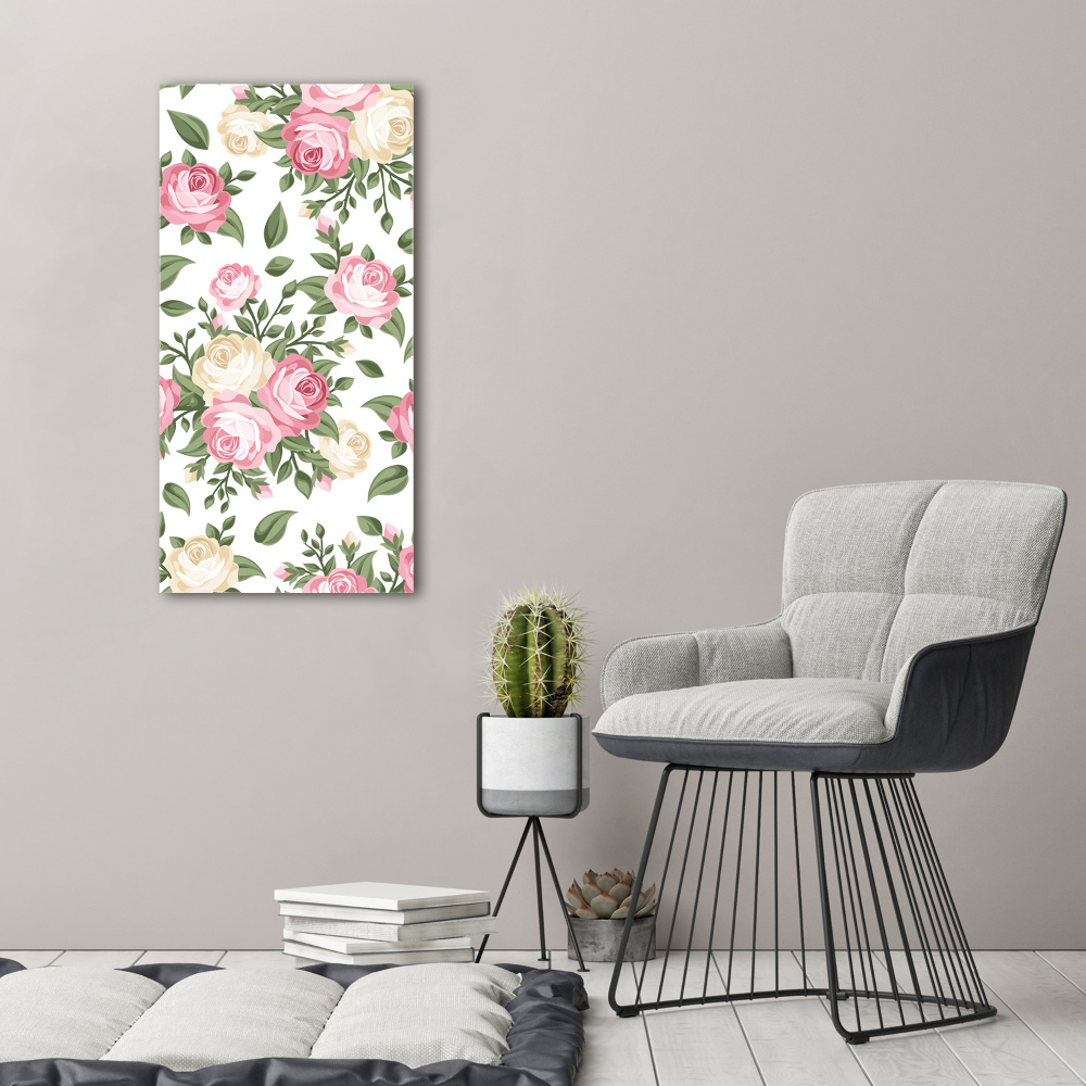 Wall art canvas large Roses