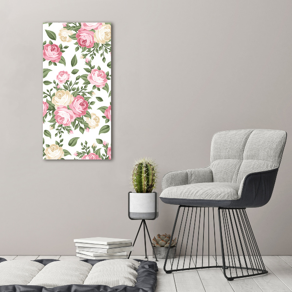 Wall art canvas large Roses