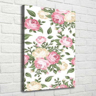 Wall art canvas large Roses