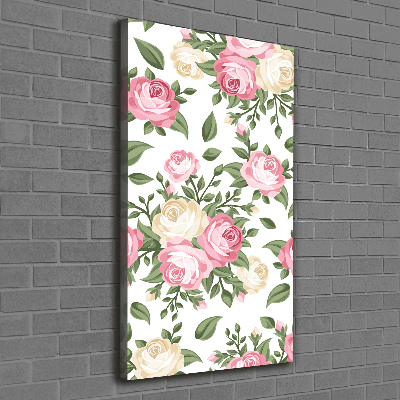 Wall art canvas large Roses