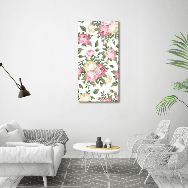 Wall art canvas large Roses